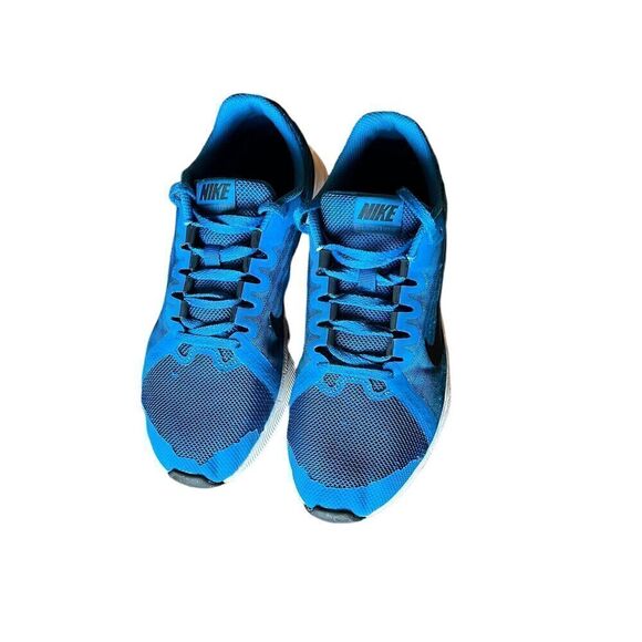 Nike Downshifter Girls Size 7Y Womens 8.5 Sneakers Blue W Black Swoosh - Picture 5 of 10